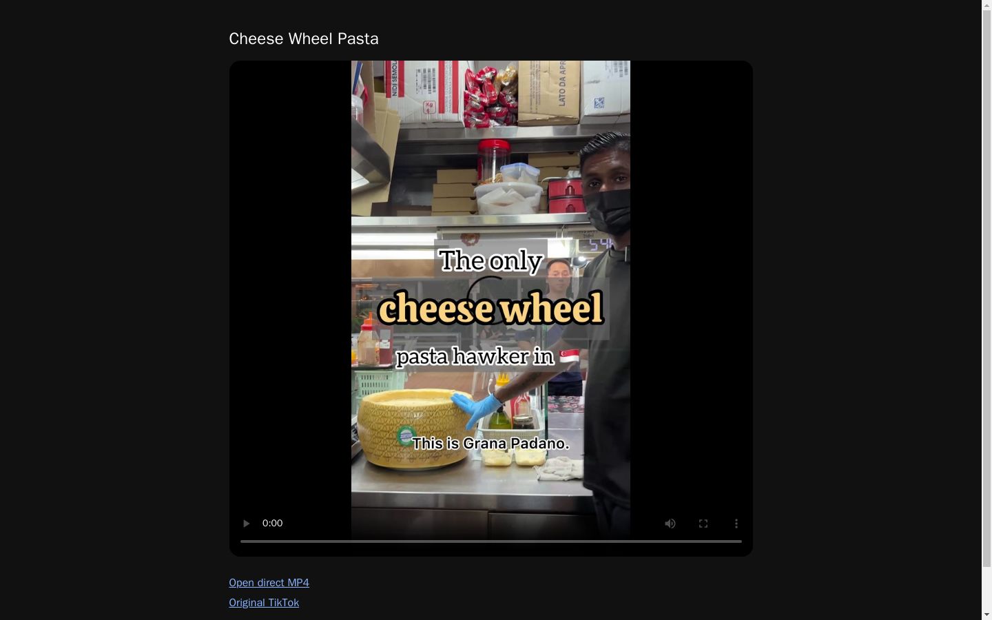Cheese Wheel Pasta