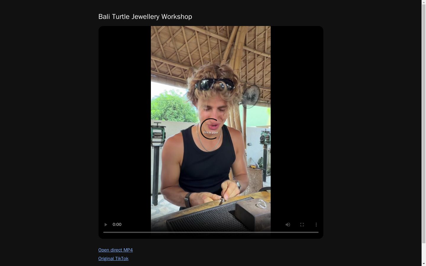 Bali Turtle Jewellery Workshop