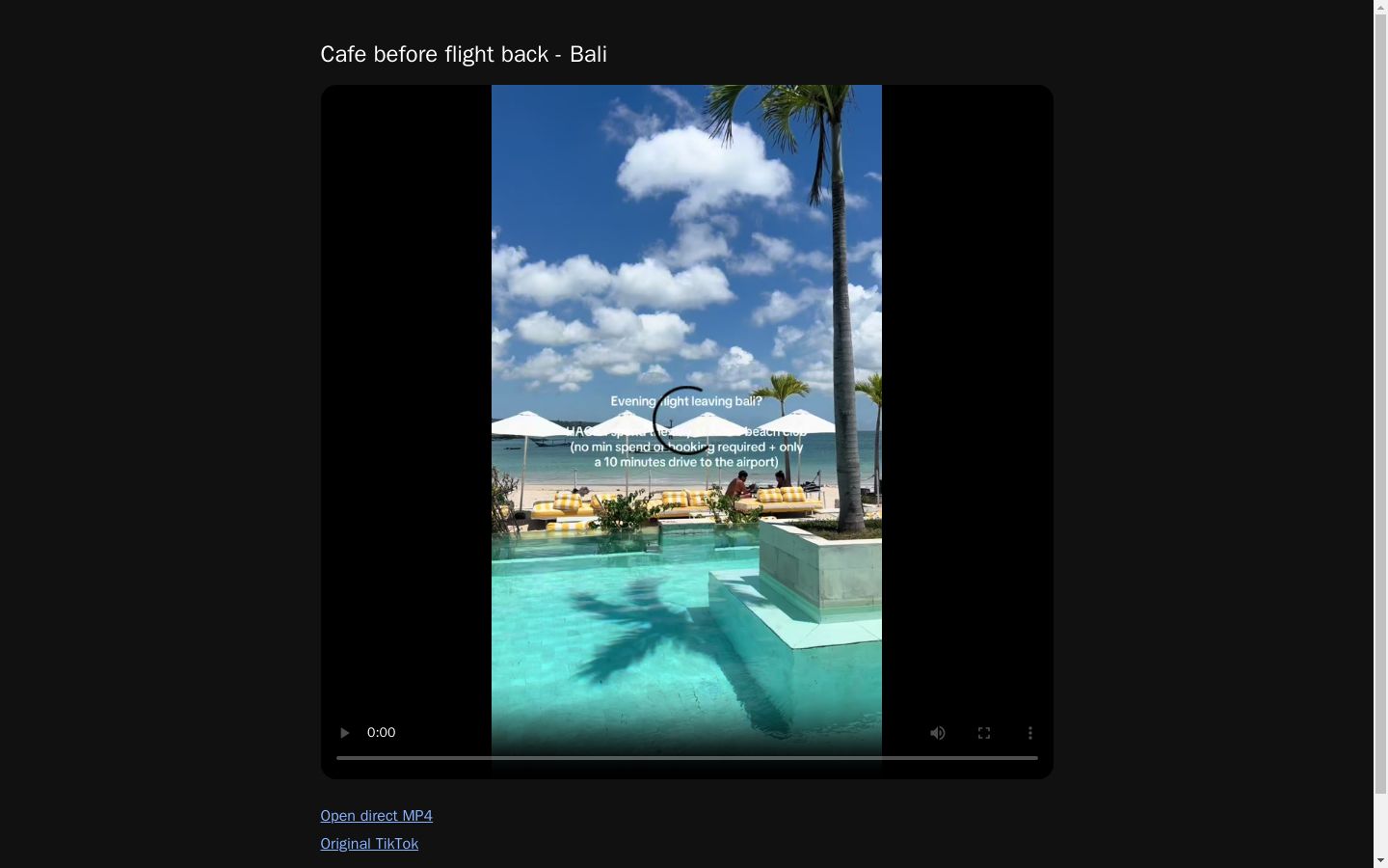 Cafe before flight back - Bali