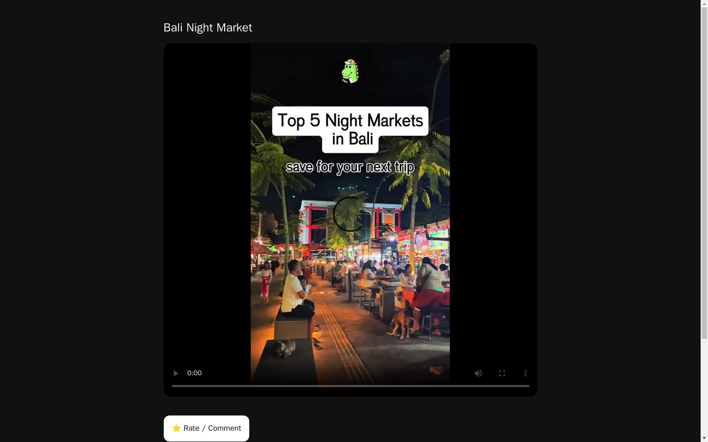 Bali Night Market